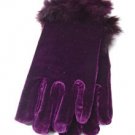 Purple Velvet Rabbit Fur Glove  1GLOVE2974
