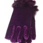 Purple Velvet Rabbit Fur Glove  1GLOVE2974