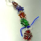 Multi Glass Beads Fish Key Chain