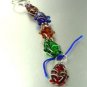 Multi Glass Beads Fish Key Chain