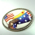Colorful Porcelian Angel Brooch /  Pin 1BP1777