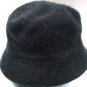 Black Angora Rabbit Fur Bucket Hat  1HTB365