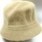 Tan Angora Rabbit Fur Bucket Hat  1HTB365