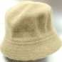 Tan Angora Rabbit Fur Bucket Hat  1HTB365