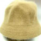 Beige Angora Rabbit Fur Bucket Hat 1HTB365