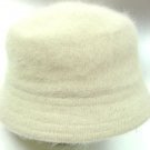 Winter White Angora Rabbit Fur Bucket Hat 1HTB365