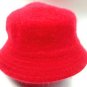 Red Angora Rabbit Fur Bucket Hat  1HTB365