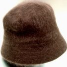 Brown Angora Rabbit Fur Bucket Hat  1HTB365