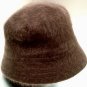 Brown Angora Rabbit Fur Bucket Hat  1HTB365