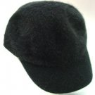 Black Angora Rabbit Fur messenger  Cap Hat 1HTB196