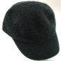 Black Angora Rabbit Fur messenger  Cap Hat 1HTB196