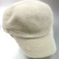 Winter White Angora Rabbit Fur Messenger Cap Hat 1HTB196