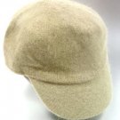Tan Angora Rabbit Fur Messenger Cap Hat  1HTB196
