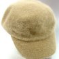 Beige Angora Rabbit Fur Messenger Cap Hat 1HTB196