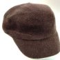 Brown Angora Rabbit Fur Messenger Cap Hat  1HTB196