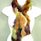 Multi Color Genuine FOX Fur Scarf