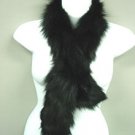 Black Genuine Fox Fur Scarf