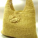 Natural Metallic Weave HoBo Satchel Bag   Handbag