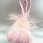 Pink Satin Fru Fru Feathers Bag   Handbag  1310