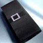 Black Satin Square Crystals Fashion Bag  Handbag  131292