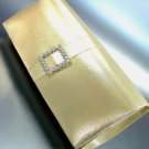 Gold Satin Square Crystals Fashion Bag  Handbag 131292