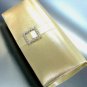 Gold Satin Square Crystals Fashion Bag  Handbag 131292