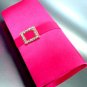 Pink Satin Square Crystals Fashion Bag  Handbag  131292
