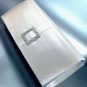 Silver Satin Square Crystals Fashion Bag  Handbag  131292