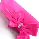 Pink Satin Crystals Evening Bag Handbag