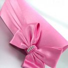 Light Pink Satin Crystals Evening Bag Handbag   14000324