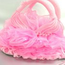10x12 Pink Chiffon Rosettes Sash evening Bag handbag   1400084