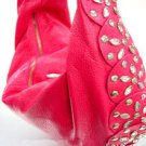 Hot Pink Rivets Shoulder Bag Handbag  14009298