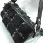 Black Genuine Rabbit Fur Black Bag Handbag
