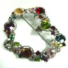 Multi Colored Swarovski Crystals Heart Brooch  1bp499105