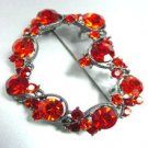 Red Swarovski Crystals Heart Brooch  1bp499105