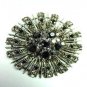 Black Swarovski Crystals Brooch Pin    1BP49971