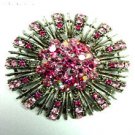 Pink Swarovski Crystals Brooch Pin    1BP49971