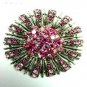 Pink Swarovski Crystals Brooch Pin    1BP49971