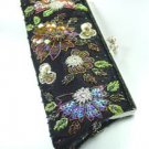 Black Crystal Beads & Sequins Handbag  Clutch BoHO 1BAG007