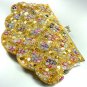 Gold Sequins & Multi Buttons Shell Handbag  Clutch 1BAG0503