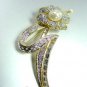 Gold Crystals Pearl Brooch Pin 1BP1925350