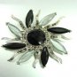 Black Crystals StarBurst Brooch Pin  1BP4001591