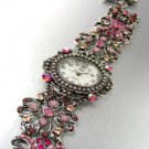 Pink Crystals Antique Victorian Watch Replica 1W353259