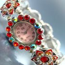 Red Crystals Enamel Bracelet Watch 1W353256