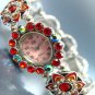 Red Crystals Enamel Bracelet Watch 1W353256