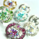 Dozen Colorful Crystals Fashion Rings  100FR18405