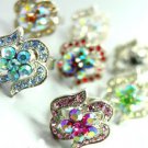 Dozen Color Crystals Fashion Ring   100FR18390