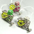 Dozen Colorful Crystals Cocktail Toe Rings  1TR35133