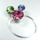 Dozen Multi Crystals Mouse Toe Rings  1TR35160