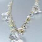 Clear Crystals Stones Pearls Necklace 1N2579083